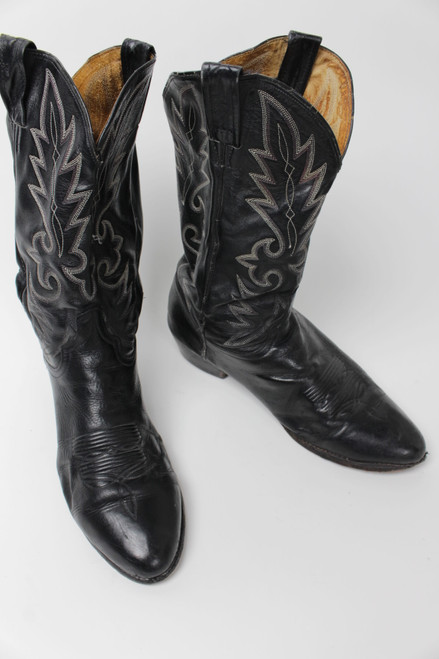 Black Cowboy Boots (Sz. 10.5 E) 1288
