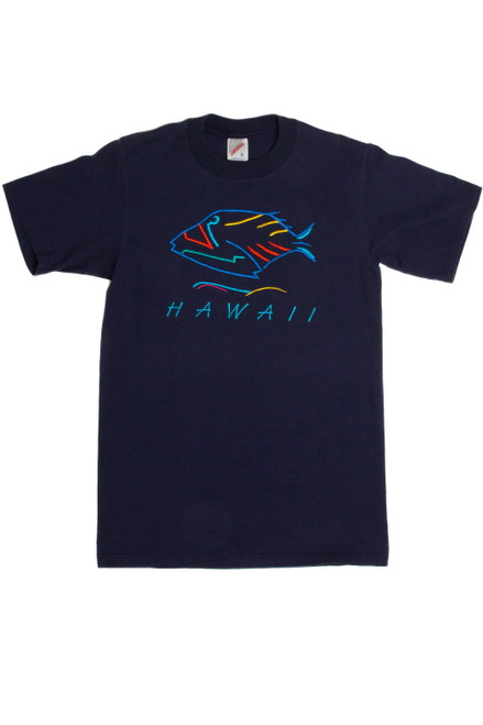 Embroidered Hawaii Fish T-Shirt