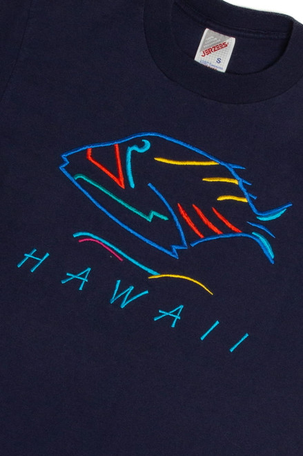 Embroidered Hawaii Fish T-Shirt