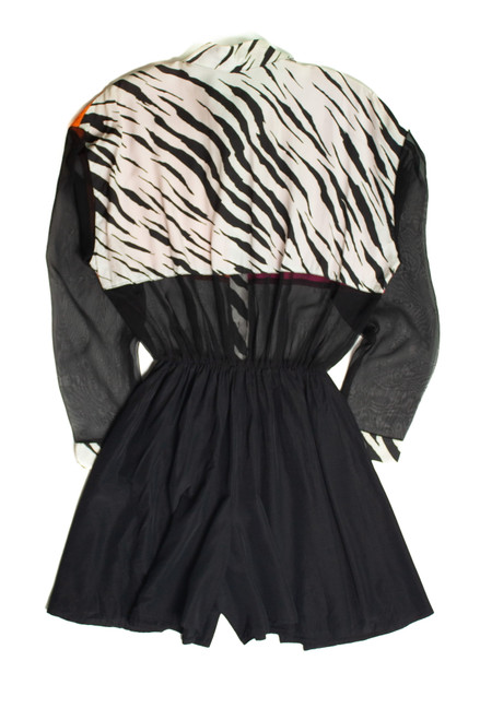 Vintage Zebra Stripe Romper (sz. Medium)