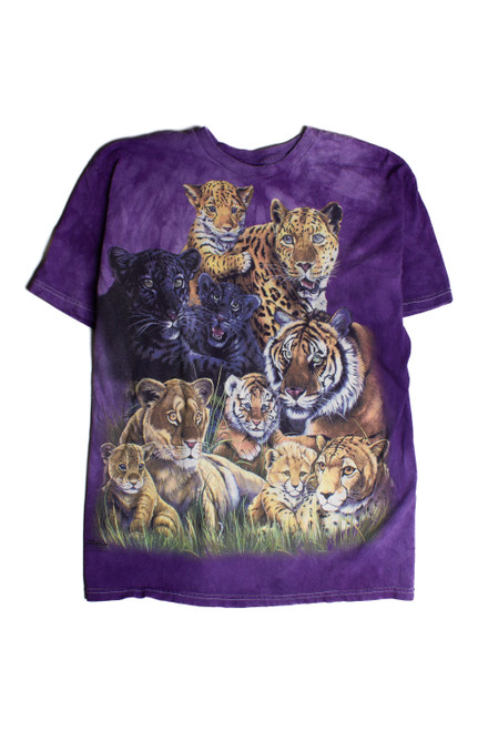 Vintage Big Cat The Mountain Tie-Dye T-Shirt (1990s) 8416