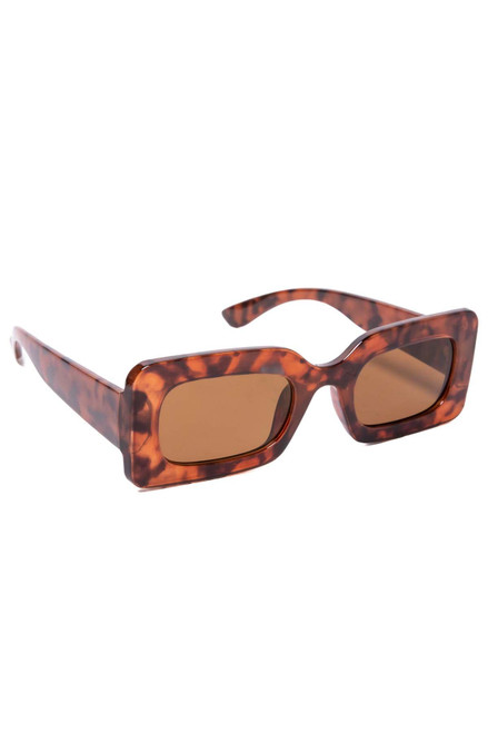 Bold Rectangle Frame Sunglasses