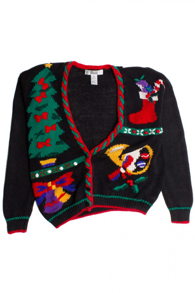 Black Ugly Christmas Cardigan 60223