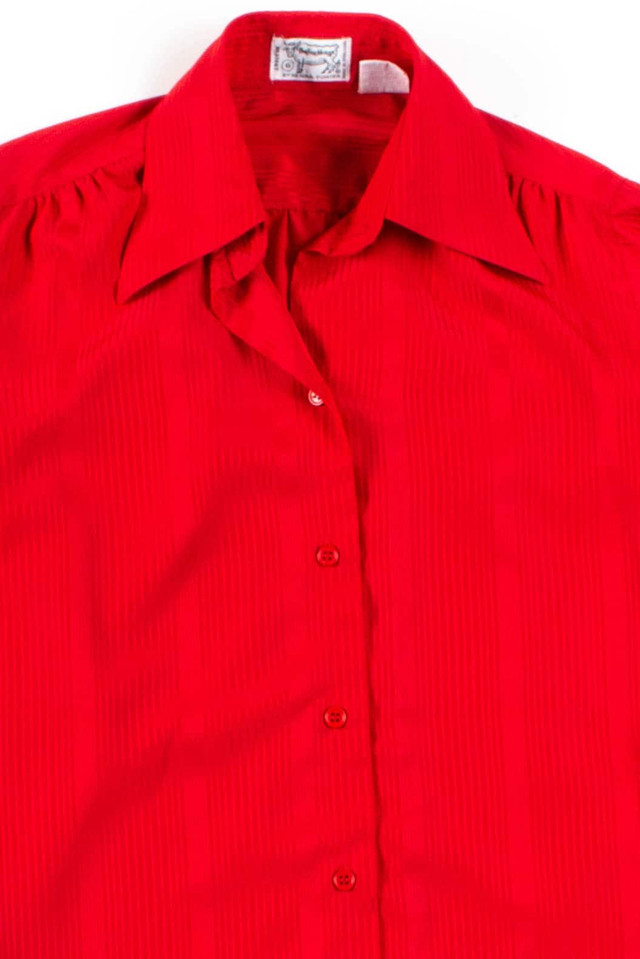 Red Button Up Blouse - Ragstock.com