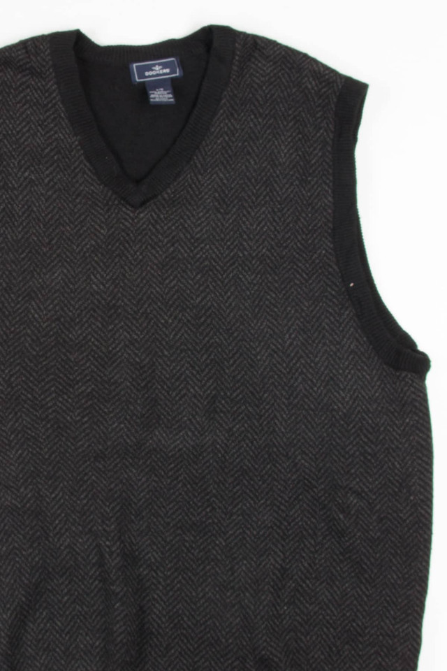 Black Chevron Dockers Sweater Vest 243 - Ragstock.com