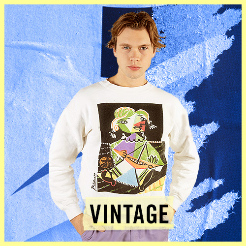 Online Vintage Store, 90's Men Crew Neck Sweatshirt