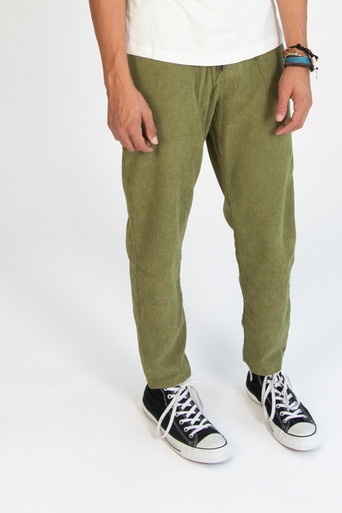 Olive Corduroy Beach Pants