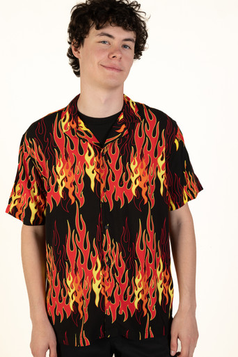 Only 45.00 usd for Y2k Flames shirt XXL Online at the Shop