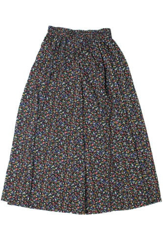 Vintage Black Floral Skirt With Pockets - Ragstock.com