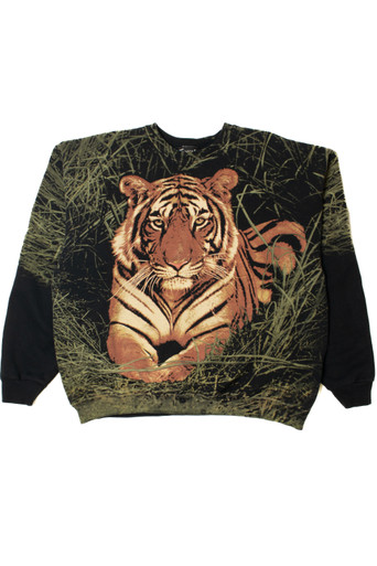 Tiger Hoodie Tiger Sweatshirt Year of the Tiger Sweater Vintage