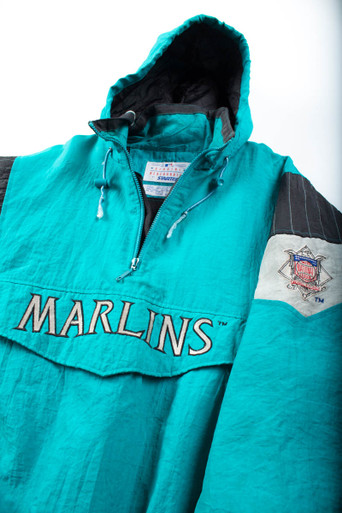 Florida Marlins Pullover Starter Jacket - Ragstock.com