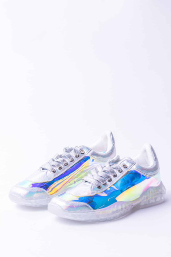 Hologram sneakers. A holographic projection running shoes. Flickering  energy flux of particles. The scientific design of the Shoe. Stock Vector |  Adobe Stock
