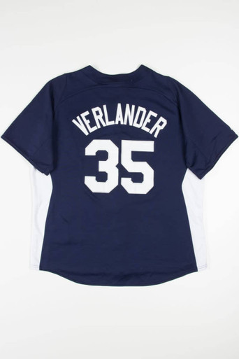 Justin Verlander #35 Detroit Tigers Men's Nike Home Replica Jersey by Vintage Detroit Collection