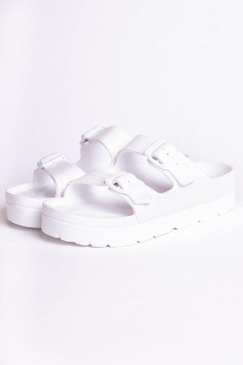 White Platform Foam Sandals - Ragstock.com