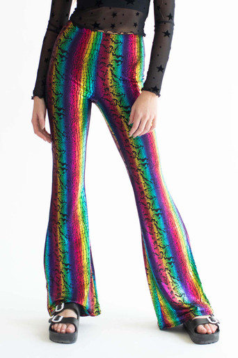 Rainbow Alligator Bell Bottoms - Ragstock.com