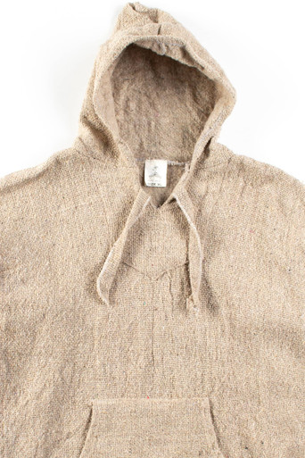 Vintage Natural Burlap Baja Hoodie - Ragstock.com