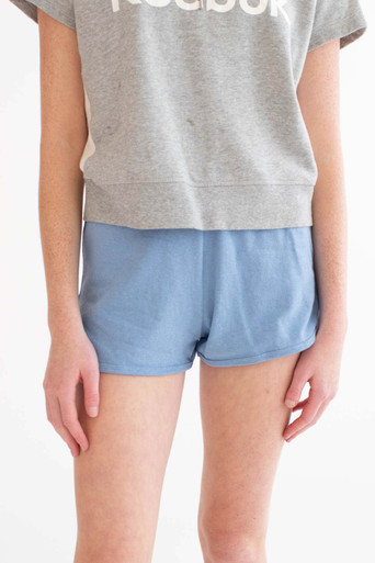 French Terry Dolphin Short - Heather Grey