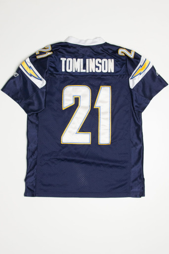Awesome LT Chargers Blackout Jersey #21