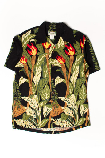 Vintage Tiki Torch Woman Kamehameha Hawaiian Shirt - Ragstock.com