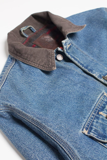 Vintage Lined Gap Corduroy Collar Denim Jacket - Ragstock.com