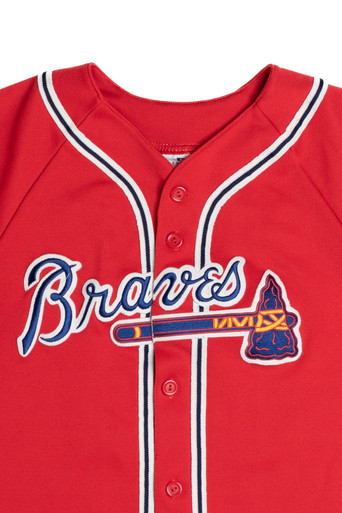 Majestic, Shirts, Atlanta Braves Red Stars Stripes Home Jersey