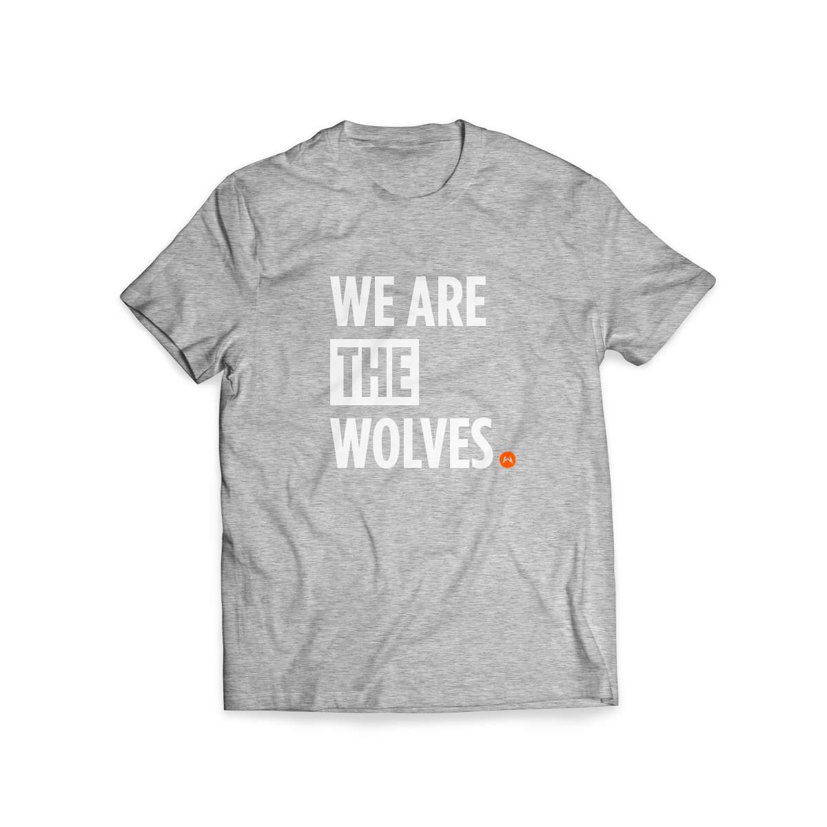 Heathered Light Grey Wolves Short Sleeve Tee Shirt