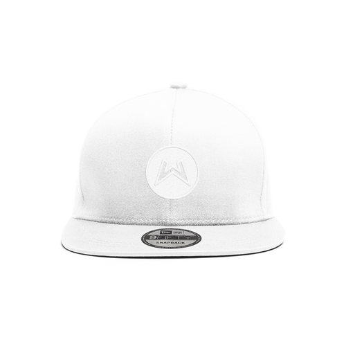 New Era 950 - White Flat Brim Hat - White Logo