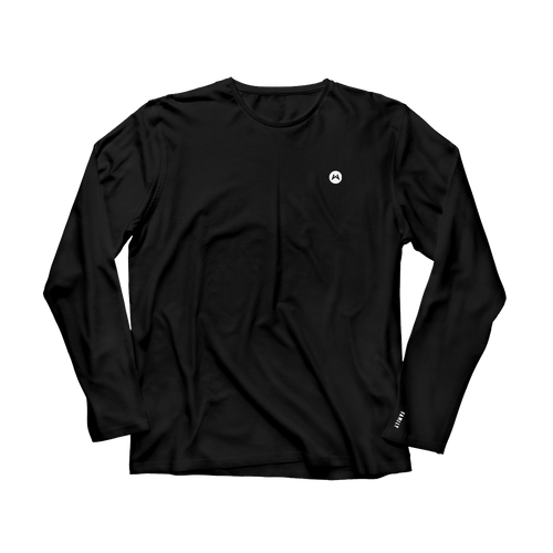 Black Long Sleeve W Logo Tee Shirt (Women's fit)