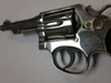 USED SMITH AND WESSON MODEL 10-5 NICKLE IN VERY GOOD CONDITION
