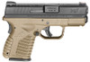 SAI XDS 3.3 Single Stack 9mm 3.3 Inch Barrel Melonite Finish Flat Dark Earth Polymer Frame One 7 Round and One 8 Round Magazine