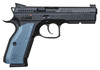  CZ 75 Shadow 2 Black 9mm 5.4 Inch 17 Rds w Blue Grips, 91257, 806703912578