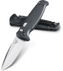 Benchmade 4300 CLA AUTO Folding Knife 3.4" Stonewash Plain Blade, Black G10 Handles, 4300, 610953145873