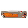 Benchmade Hunt Grizzly Ridge Folding Knife 3.5" S30V Satin Plain Blade, Orange Grivory and Versaflex Handles - 15061