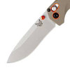 Benchmade Hunt Grizzly Ridge Folding Knife 3.5" S30V Satin Plain Blade, Orange Grivory and Versaflex Handles - 15061