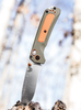 Benchmade Hunt Grizzly Ridge Folding Knife 3.5" S30V Satin Plain Blade, Orange Grivory and Versaflex Handles - 15061