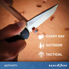 Benchmade 551 Griptilian Plain Drop-Point Satin Finish Knife (Black Nylon Handle)
