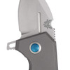 Benchmade - Micro Pocket Rocket 756 Tiny Pocket Knife, Drop-Point Blade, Plain Edge, Satin Finish, Gray Handle 
