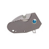 Benchmade - Micro Pocket Rocket 756 Tiny Pocket Knife, Drop-Point Blade, Plain Edge, Satin Finish, Gray Handle 