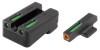 Truglo- TG13KM1PC Brite-Site TFX Pro Day/Night Sights Kimber Tritium/Fiber Optic Green  w/Orange Outline Front U-Notch Green Rear Black