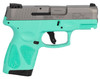 Taurus 1-G2S939C G2S 9mm Luger 3.20" 7+1 Cyan Frame w/Rail Matte Stainless Steel Slide Cyan Polymer Grip