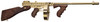 Thompson T150DTGTS 1927A-1 Deluxe 45 ACP 16.50" 50+1(Drum Mag) & 20+1(Stick Mag) Gold w/Tiger Stripe