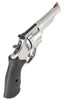 Smith & Wesson 163603 Model 629 44 Rem Mag or 44 S&W Spl Stainless Steel 4.12" Barrel & 6rd Cylinder, Satin Stainless Steel N-Frame, Red Ramp Front/White Outline Rear Sights