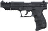 Walther Arms 5120334 P22 Target *CA Compliant 22 LR Caliber with 5" Barrel, 10+1 Capacity, Black Finish Picatinny Rail Frame, Serrated Matte Black Tenifer Zinc Alloy Slide & Interchangeable Backstrap Grip