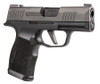 Sig Sauer 365X9BXR3MS10 P365 X 9mm Luger Caliber with 3.10" Barrel, 10+1 Capacity, Overall Black Finish Stainless Steel, Serrated/Optic Cut Nitron Slide, Polymer Grip & Manual Safety Includes 2 Mags