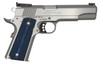 Colt Mfg O5070GCL 1911 Gold Cup Lite 45 ACP Caliber with 5" National Match Barrel, 8+1 Capacity, Stainless Steel Finish Frame, Serrated Slide, Scalloped Blue Checkered G10 Grip & Fiber Optic Front Sight