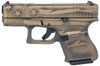 Glock UA265S204-BBBWFLAG G26 Gen5 Subcompact 9mm Luger 3.43" 10+1 Black/Coyote Battle Worn Flag Cerakote Black/Coyote Battle Worn Flag Rough Texture  Interchangeable Backstraps Grip