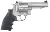 Ruger 5044 Redhawk 44 Rem Mag 6rd 4.20" Overall Satin Stainless Steel with Triple-Locking Cylinder &  Black Hogue Rubber Grip