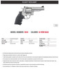 Ruger 5044 Redhawk 44 Rem Mag 6rd 4.20" Overall Satin Stainless Steel with Triple-Locking Cylinder &  Black Hogue Rubber Grip