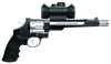 Smith & Wesson  170318 Performance Center Model 629 Hunter 44 Rem Mag or 44 S&W Spl Caliber with 7.50" Stainless Finish Muzzle Brake Barrel, 6rd Capacity Stainless Finish Cylinder, Black SS Frame & Black Polymer Grip Includes Red/Green Dot