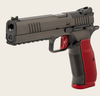 SALE PRICE Dan Wesson 92013 DWX 9mm Luger 10+1 4.95" Black Match Grade Barrel, Black DLC Optics Ready Serrated Steel Slide, Black Aluminum Frame w/Beavertail & Picatinny Rail, Red Textured Aluminum Grip